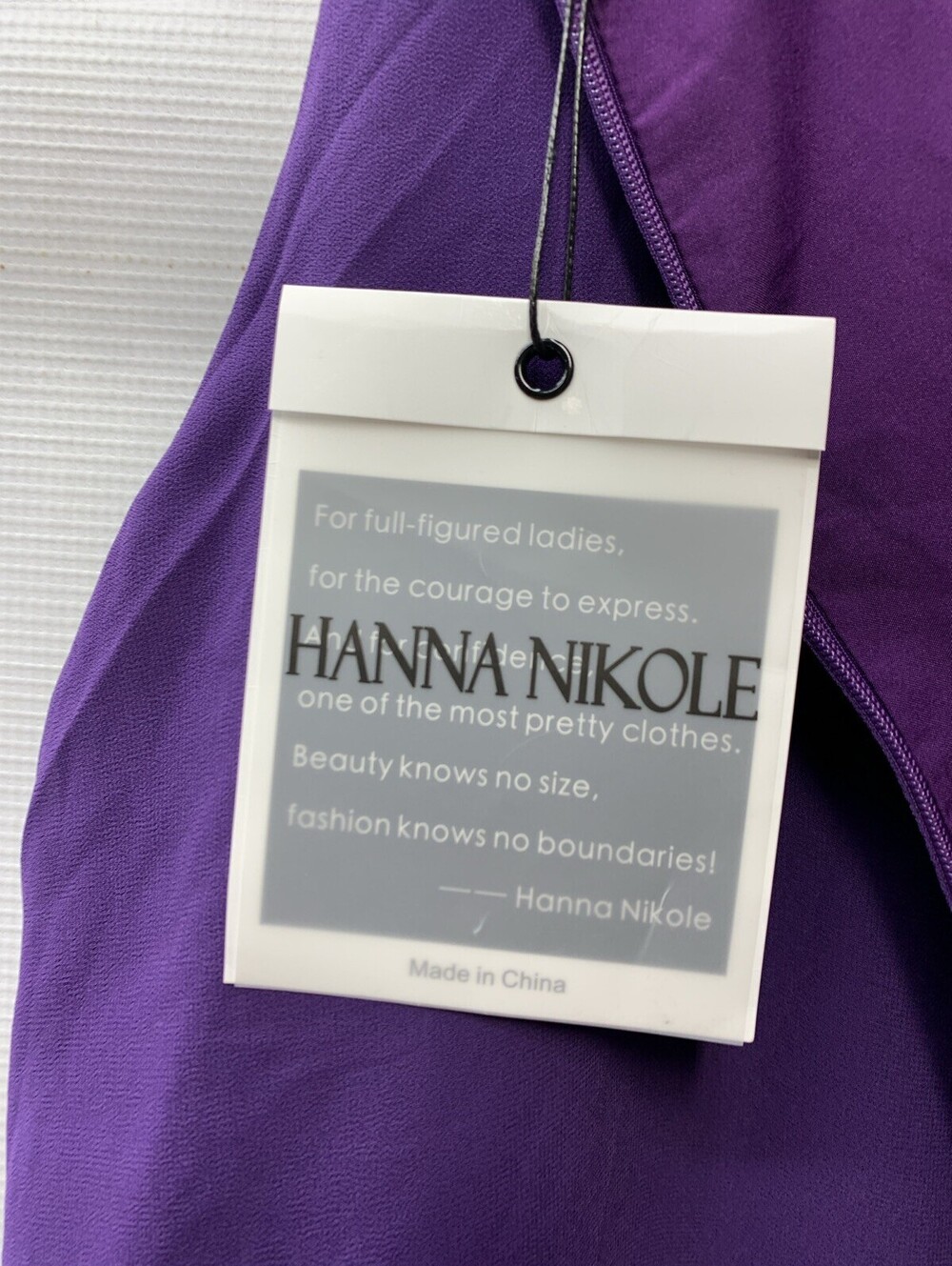 Hanna Nikole Women's Plus Size Guest Dress with Jacket 2 Piece Size 20W Purple - Picture 6 of 10
